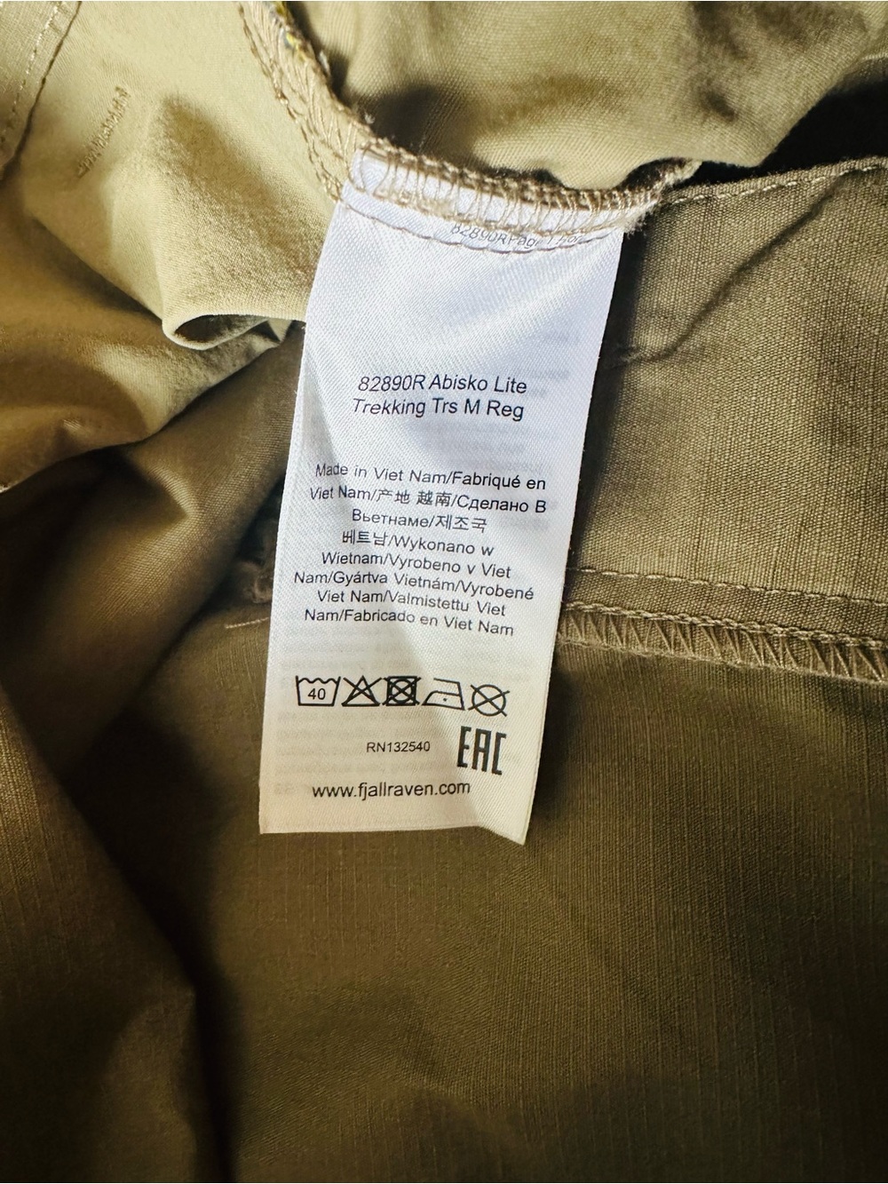 Fjallraven Abisko Lite Trekking Trouser Pants Green Laurel Men’s 30-31” Regular - Picture 8 of 12